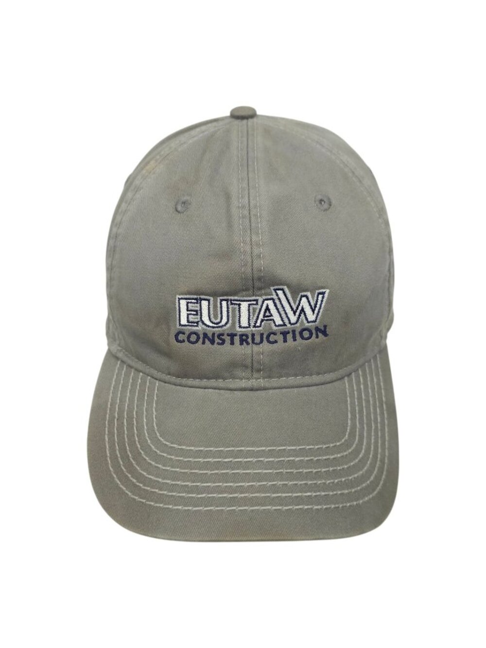 Eutaw Construction Hat Grey Cotton Embroidered Dad Cap Retro Workwear Gorpcore